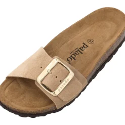 Palado Malta EGS Velours Premium Leather, Pantoletten, Damen, Beige