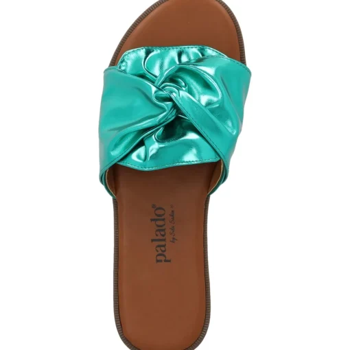 Palado Namar by Sila Sahin, Pantoletten, Damen, Grün Metallic