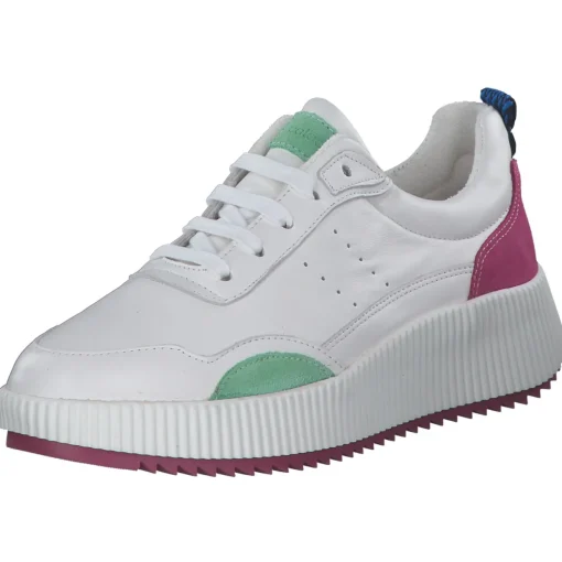 Palado PA 0035, Schnürschuhe, Damen, Weiß/Grün/Pink