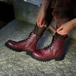 Palado Pheara, Schnürstiefel, Damen, Bordeaux