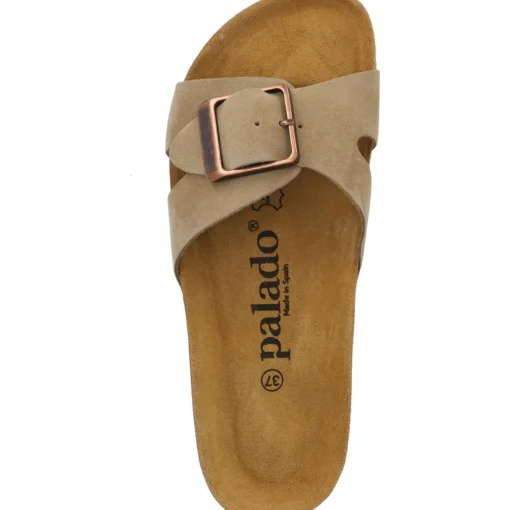Palado Tinos Premium Leather, Pantoletten, Damen, Beige
