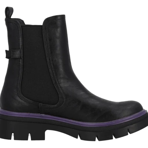 Palado Trinda by Sila Sahin, Chelsea Boots, Damen, Schwarz/Lila