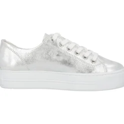 Paul Green 4790, Sneakers Low, Damen, weiß silber metallic