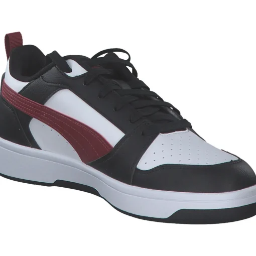 Puma Rebound v6 Low 392328, Klassische- & Business Schuhe, Herren, PUMA WHITE-INTENSE RED-PUMA BL