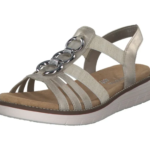 Remonte D2073, Keilsandaletten, Damen, Beige