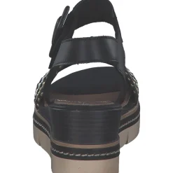Remonte D2L55, Plateau-Sandaletten, Damen, schwarz-gold-weiss/schwarz