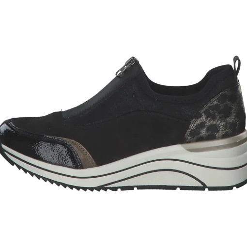 Remonte D0T08-02, Slip-On-Sneaker, Damen, black/schwarz/bronze/schwarz/g