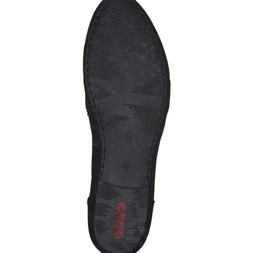 Rieker 51954, Mokassins, Damen, schwarz/schwarz/schwarz
