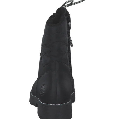 Rieker 78520, Schnürstiefel, Damen, schwarz/schwarz