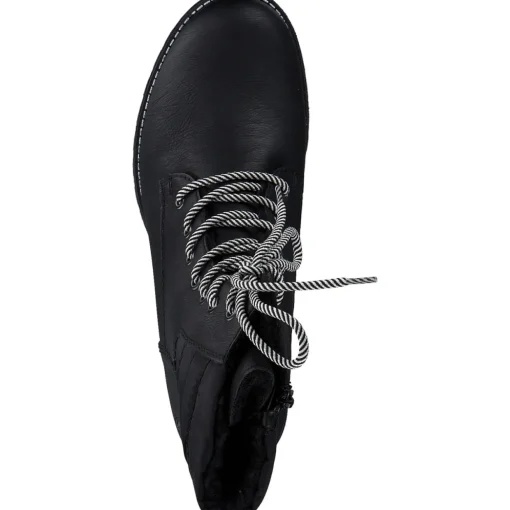 Rieker 78520, Schnürstiefel, Damen, schwarz/schwarz