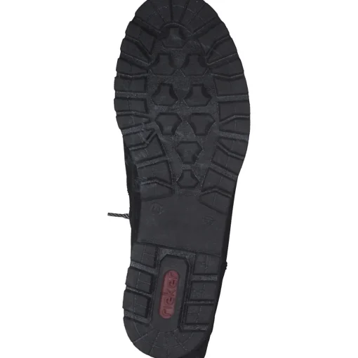 Rieker 78520, Schnürstiefel, Damen, schwarz/schwarz