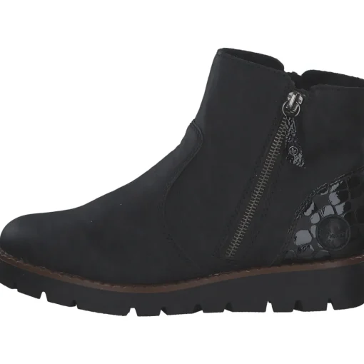 Rieker 44950-00, Stiefeletten, Damen, schwarz/black/schwarz