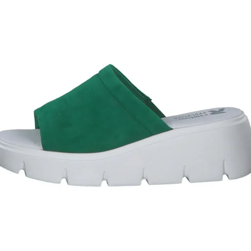 Rieker Evolution W1551, Plateau-Pantoletten, Damen, applegreen