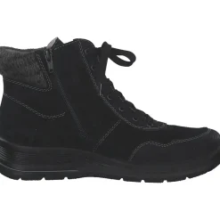 Rieker L7710-00, Schnürstiefel, Damen, schwarz/schwarz/anthrazit