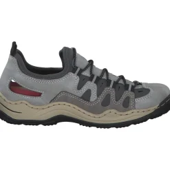 Rieker L0539, Slipper, Damen, cement/grey/blei