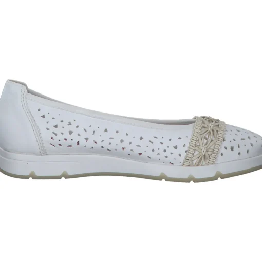 Rieker L3062, Slipper, Damen, weiss/offwhite