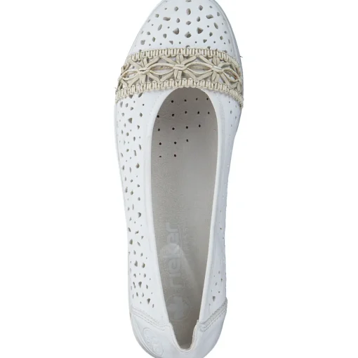 Rieker L3062, Slipper, Damen, weiss/offwhite