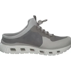 Rieker M6069, Plateau-Pantoletten, Damen, hellgrau/grey/steel/perlcloud