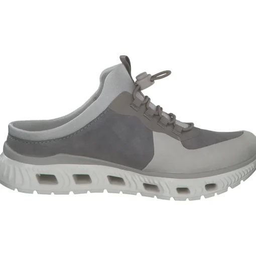 Rieker M6069, Plateau-Pantoletten, Damen, hellgrau/grey/steel/perlcloud
