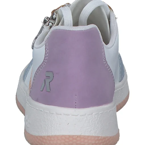 Rieker M5520, Schnürschuhe, Damen, aqua/weiss/sun/aprikot/blassli