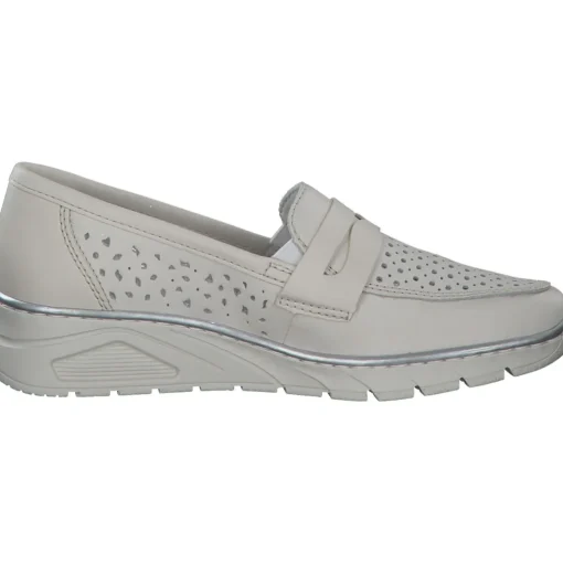Rieker N3356, Slipper, Damen, offwhite/porzellan