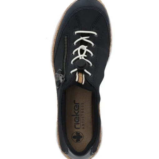 Rieker N4263, Sneakers Low, Damen, Pazifik Marine Schwarz