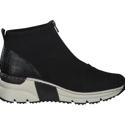 Rieker N6352, Stiefeletten, Damen, Schwarz