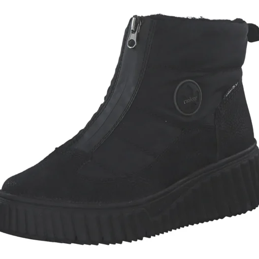 Rieker N2550-00, Winterstiefel, Damen, Schwarz/Schwarz