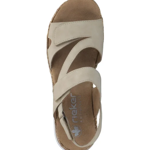 Rieker V2366, Keilsandaletten, Damen, Beige