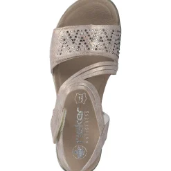 Rieker V3764, Keilsandaletten, Damen, rosegold