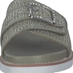 Rieker V9582, Plateau-Pantoletten, Damen, schilf
