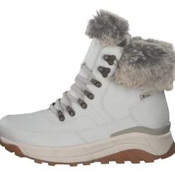 Rieker W0063-80, Schnürstiefel, Damen, offwhite/murmel