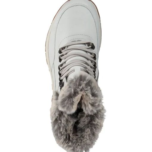 Rieker W0063-80, Schnürstiefel, Damen, offwhite/murmel