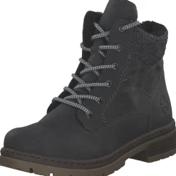 Rieker Y7424-45, Schnürstiefel, Damen, anthrazit/grau