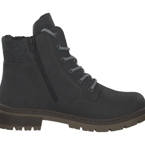 Rieker Y7424-45, Schnürstiefel, Damen, anthrazit/grau