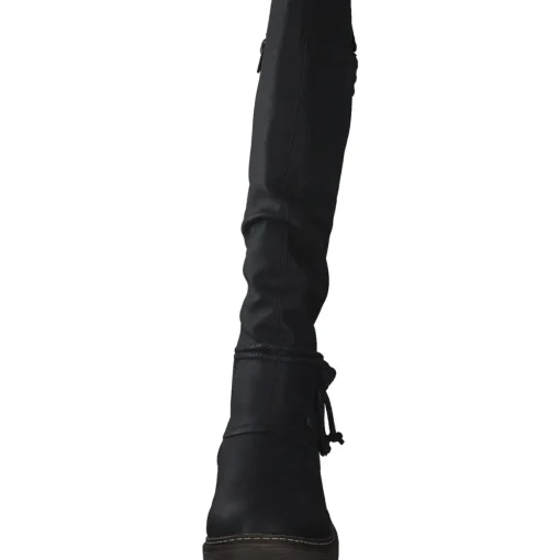 Rieker Z4776, Overknee-Stiefel, Damen, Schwarz