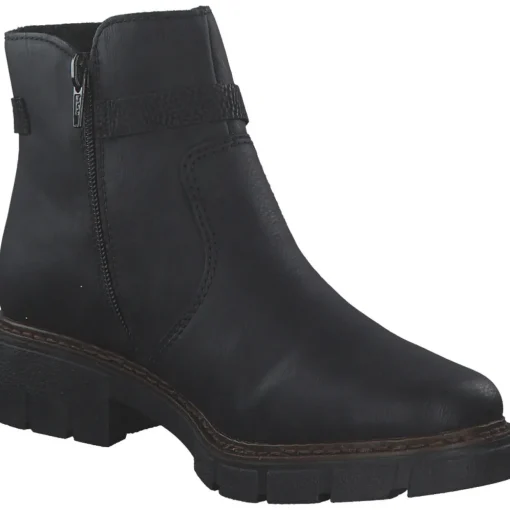 Rieker Z3566, Winterstiefeletten, Damen, schwarz/schwarz