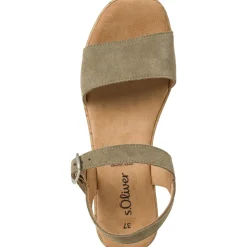 s. Oliver 28311, Plateau-Sandaletten, Damen, PISTACHIO