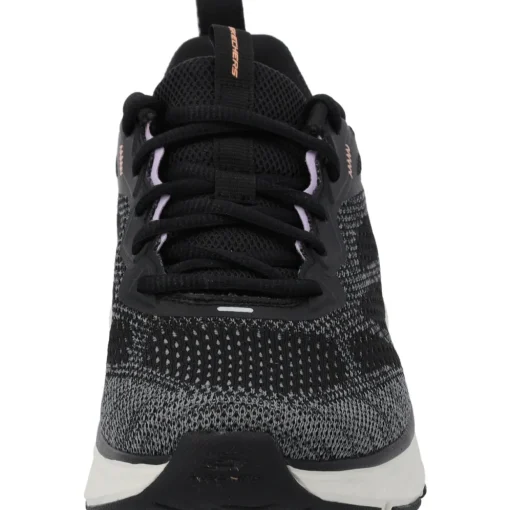 Skechers 150471, Schnürschuhe, Damen, BLACK KNIT / LAVENDER TRIM
