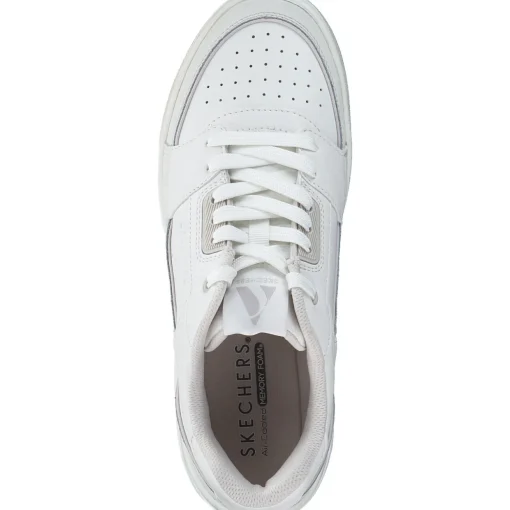 Skechers 177710 WHT Uno Courted Style, Schnürschuhe, Damen, Weiß