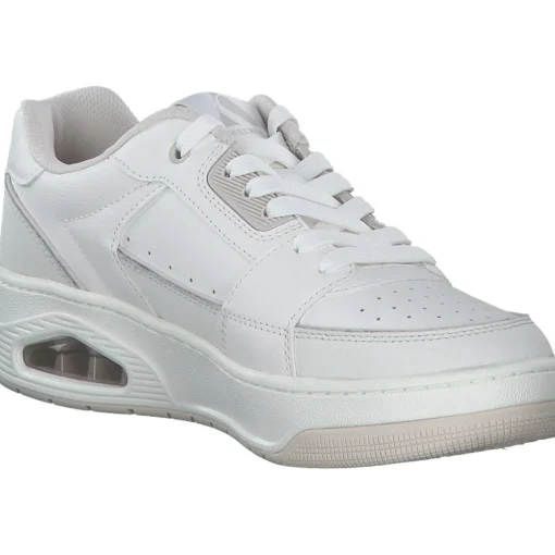 Skechers 177710 WHT Uno Courted Style, Schnürschuhe, Damen, Weiß