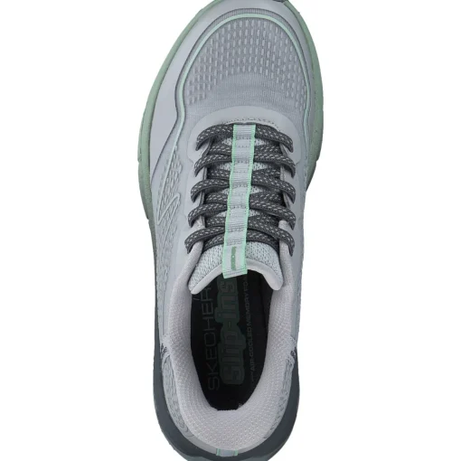 Skechers 180157-GYGR SWITCH BACK, Slip-On-Sneaker, Damen, GRAY / GREENTRIM