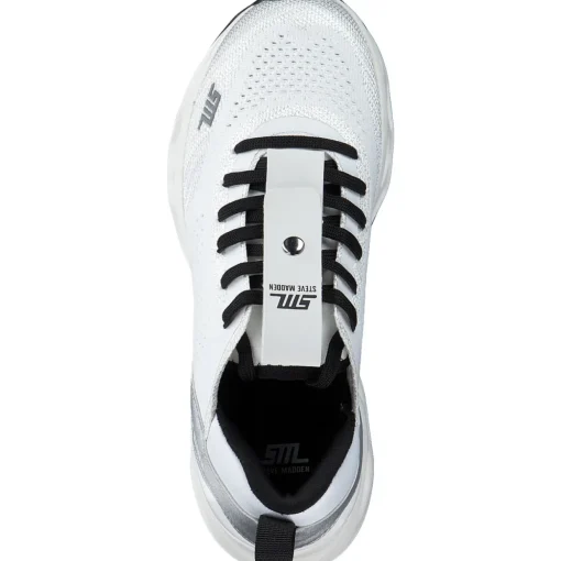 Steve Madden SM11003055-196 Surge 1, Schnürschuhe, Damen, white/silver