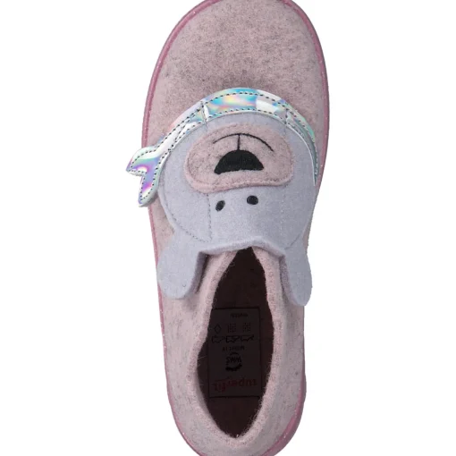 Superfit 1-006295-5500 HAPPY OCTI, Hausschuhe & Pantoffeln, Kinder, rosa/grau