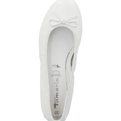Tamaris 22116, Ballerinas, Damen, white