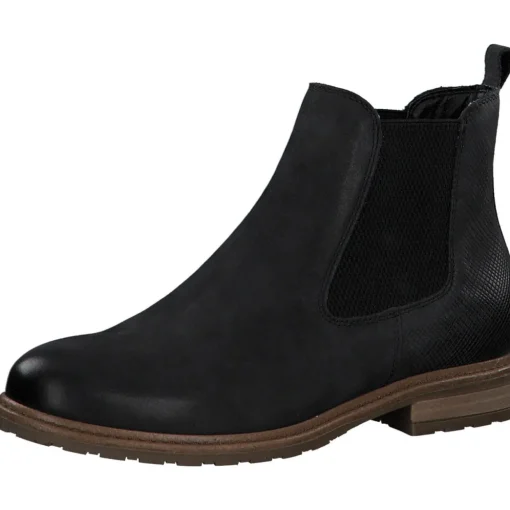 Tamaris 25056, Chelsea Boots, Damen, BLACK/ STR.