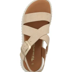 Tamaris 28705, Keilsandaletten, Damen, Beige