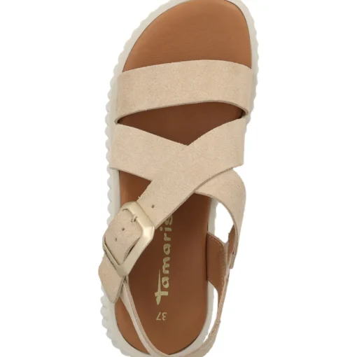 Tamaris 28705, Keilsandaletten, Damen, Beige