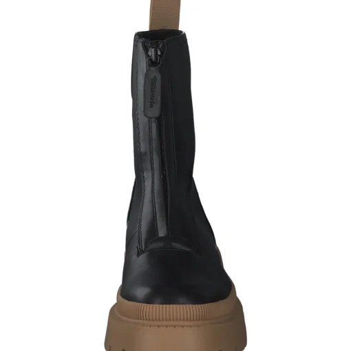 Tamaris 25406, Klassische Stiefeletten, Damen, BLACK/CAMEL
