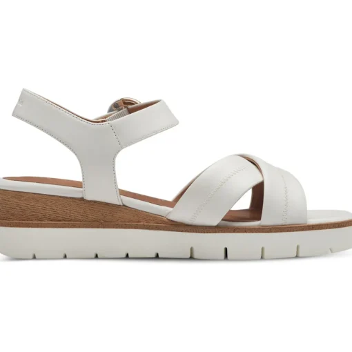 Tamaris 28202, Plateau-Sandaletten, Damen, WHITE LEATHER